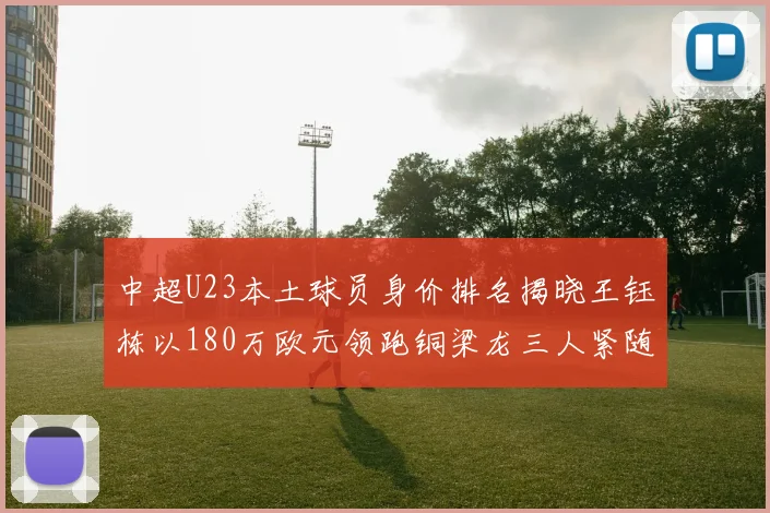 中超U23本土球员身价排名揭晓王钰栋以180万欧元领跑铜梁龙三人紧随其后