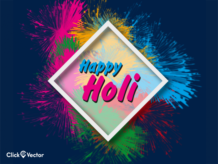 Happy Holi Text Typography Background - Photo #565 - Vector Jungal | Free  and Premium Stock Vectors